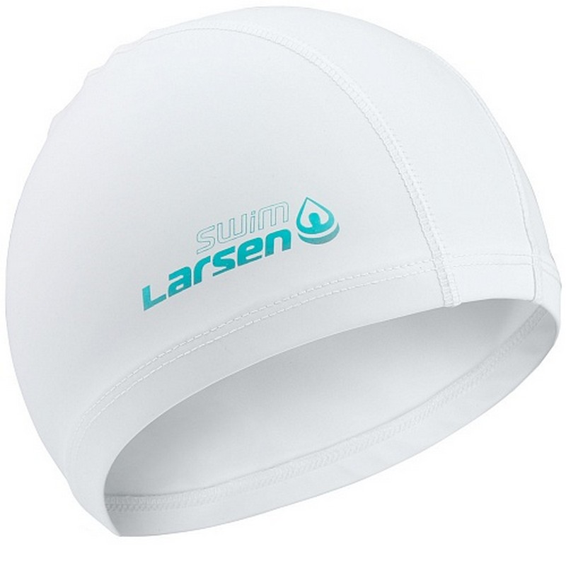 Шапочка для плавания Larsen Ultra белая 800_800
