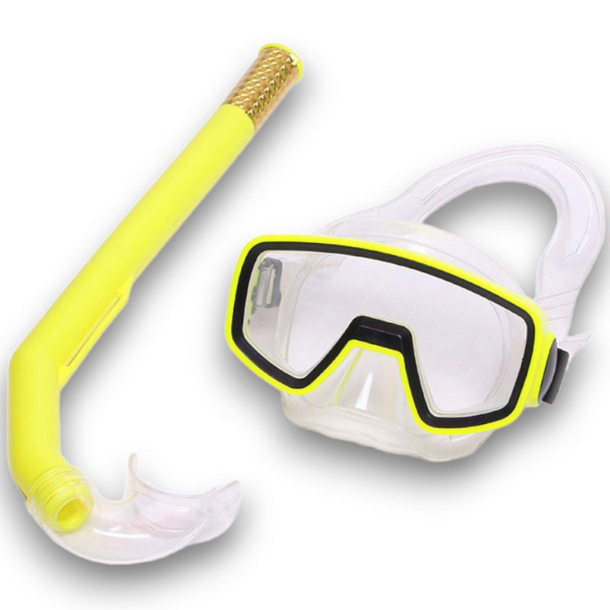 Набор для плавания детский Sportex маска+трубка (ПВХ) E41223 желтый 1200_1200