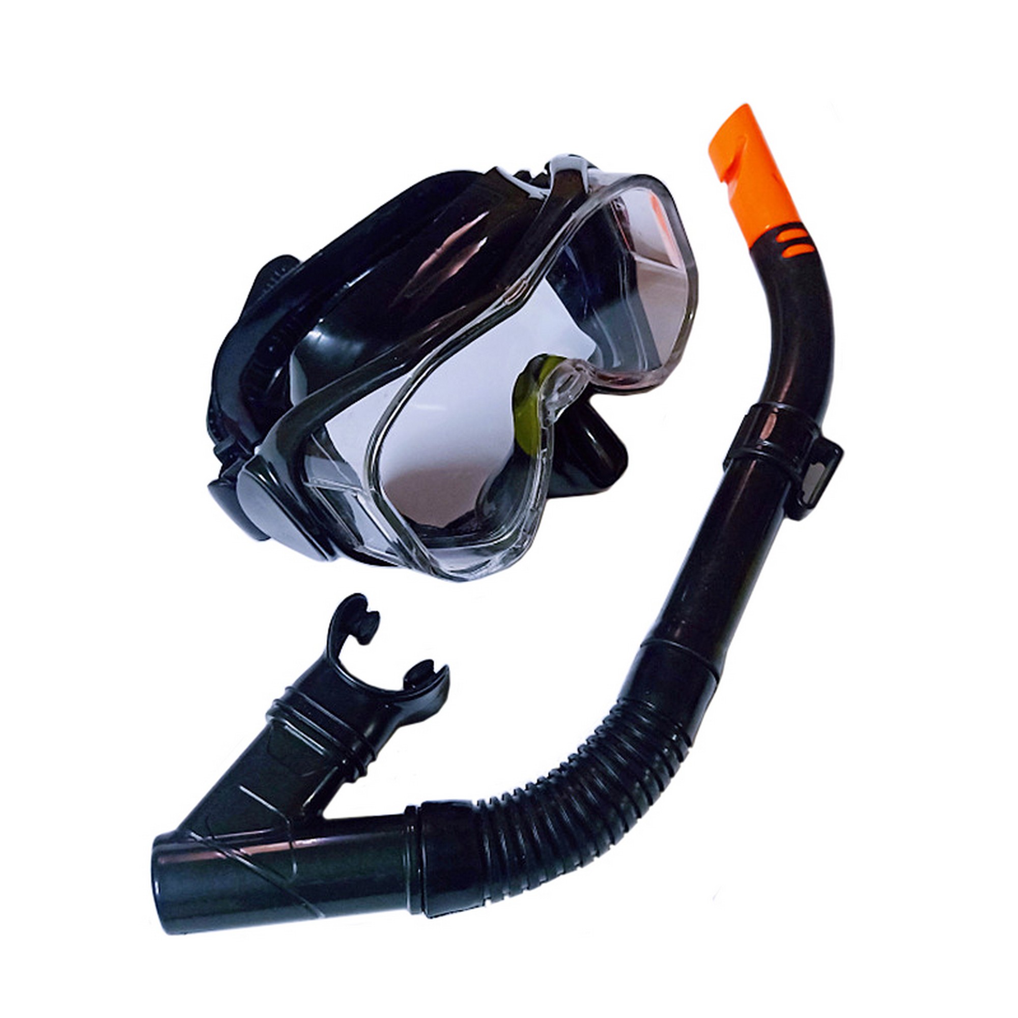 Набор для плавания Sportex взрослый, маска+трубка (ПВХ) E39247-4 черный 2000_2000