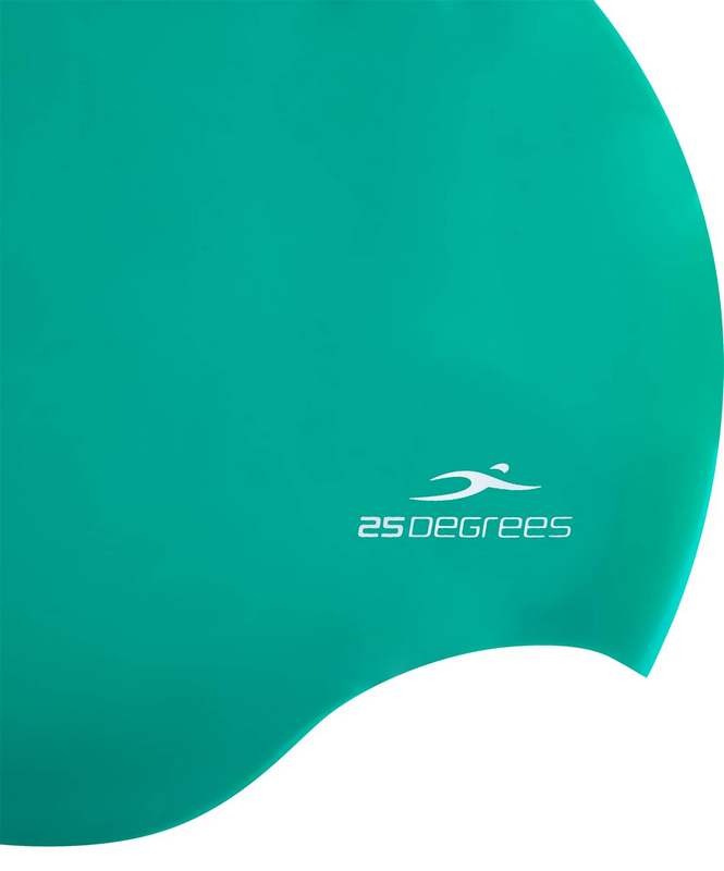 Шапочка для плавания 25DEGREES Diva Green, силикон, подростковый, для длинных волос 665_800