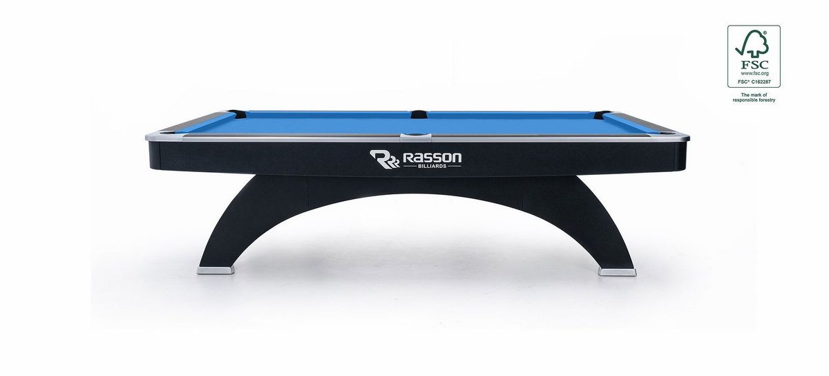 Стол/пул Rasson Billiard OX 9 ф (черный) с плитой 55.310.09.5 1200_544