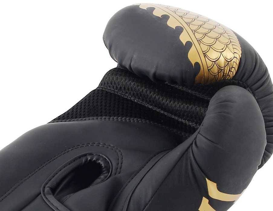 Боксерские перчатки Jabb JE-4070/Asia Gold Dragon черный 8oz 903_700