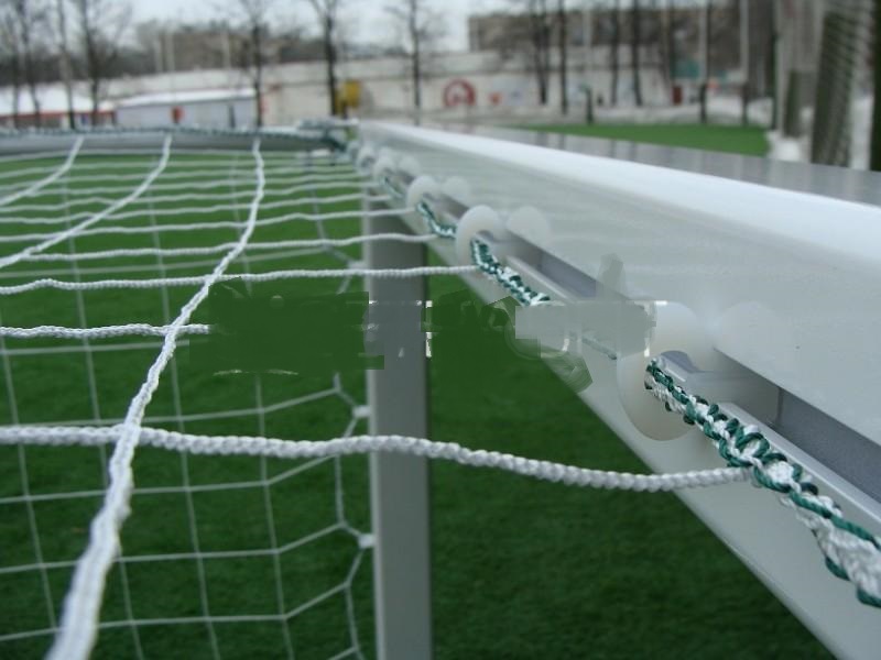 Ворота футбольные алюм. цельные 5х2м, профиль 80 х 80 мм, ПрофСетка 2452AL шт 800_600