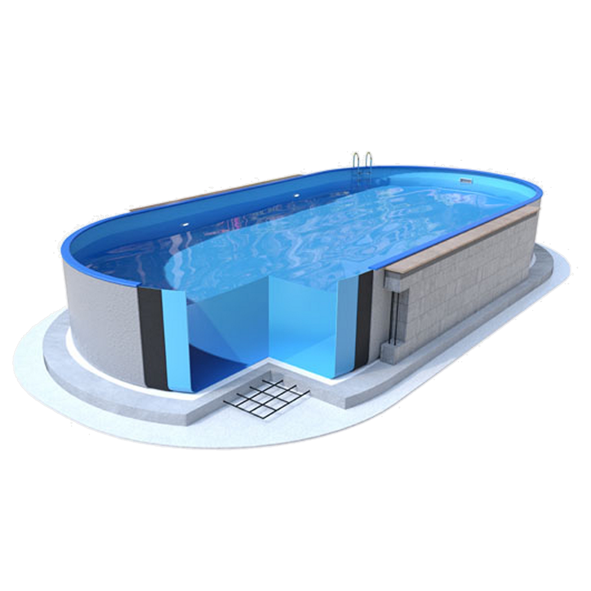 Морозоустойчивый бассейн 460x460x120см Mountfield Ibiza круглый 53329 голубой 2000_2000