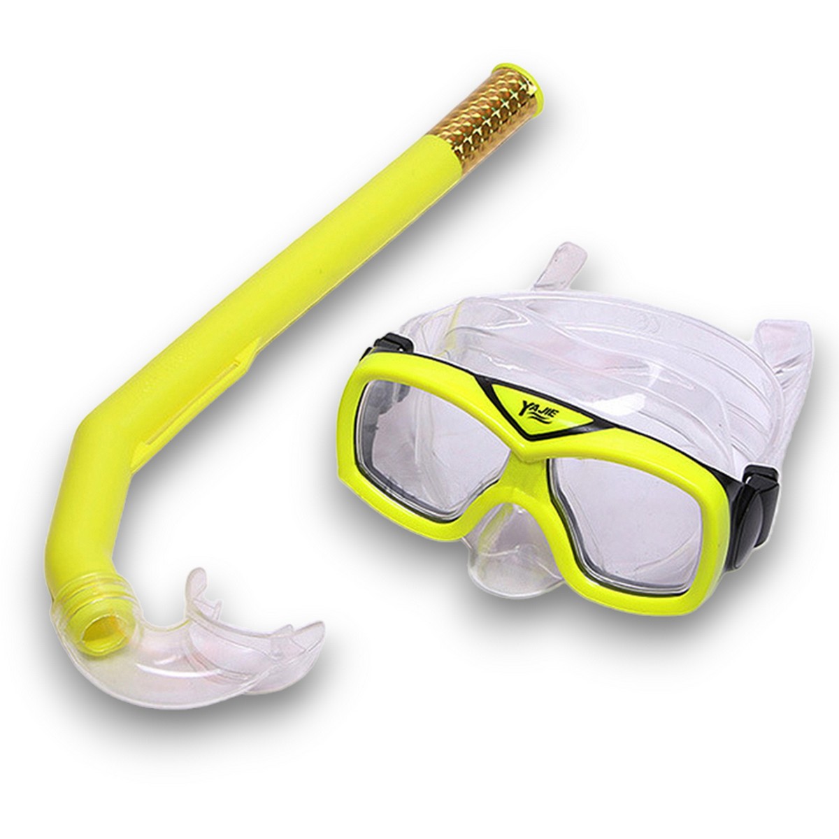 Набор для плавания детский Sportex маска+трубка (ПВХ) E41235 желтый 1200_1200