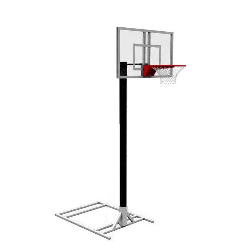 Стойка баскетбольная мобильная со щитом 1200х900 мм поликарбонат (белая разметка) Dinamika ZSO-003126 800_800