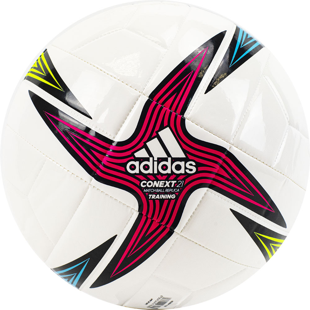 Мяч футбольный Adidas Conext 21 Training GK3491 р.5 бело-мультикол 1000_1000