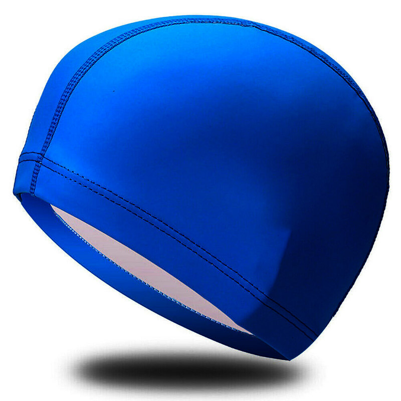 Шапочка для плавания Sportex одноцветная B31516-1 (Синий) 800_800