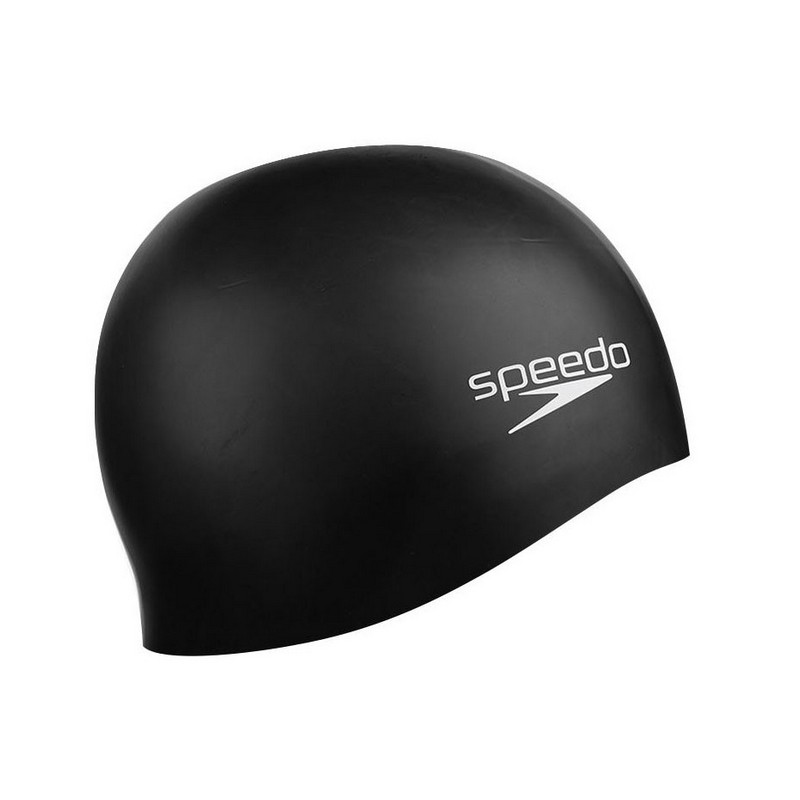 Шапочка для плавания Speedo Plain Flat Silicone Cap, 8-709900001, черный 800_800
