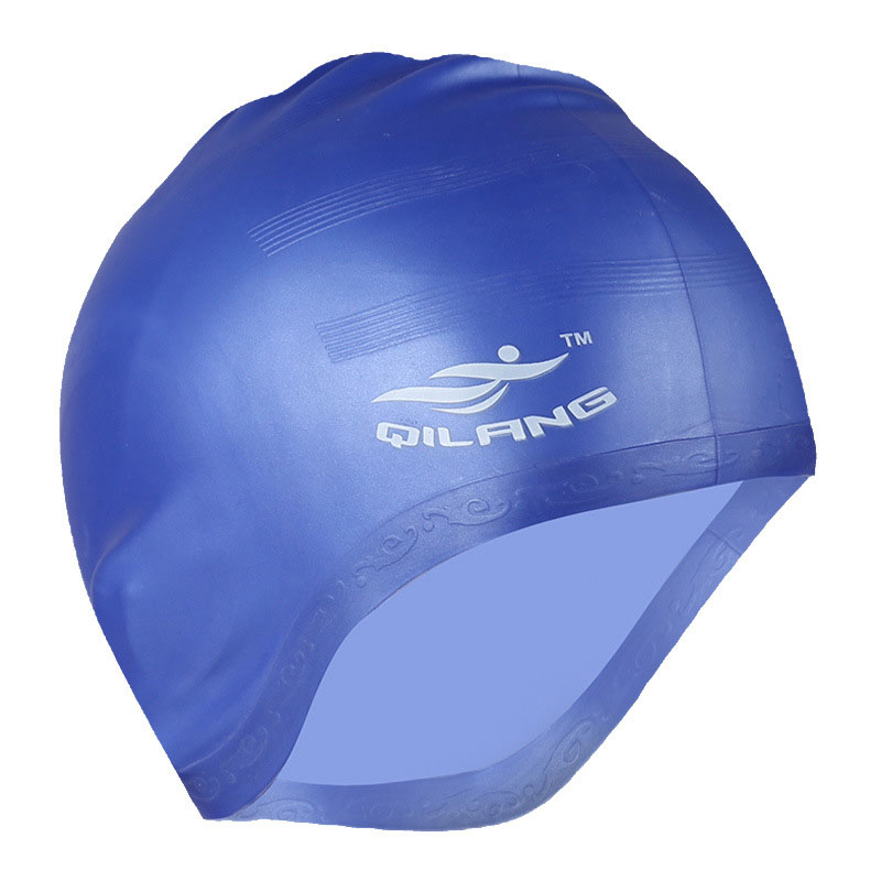 Шапочка для плавания силиконовая анатомическая (синяя) Sportex E41552 800_800