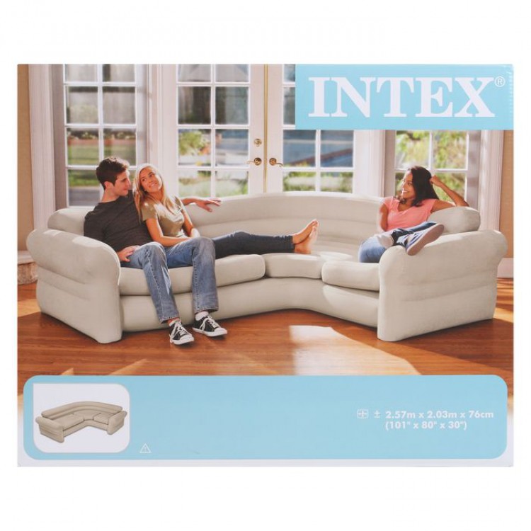Надувной угловой диван Corner Sofa, 257х203х76см Intex 68575 750_750