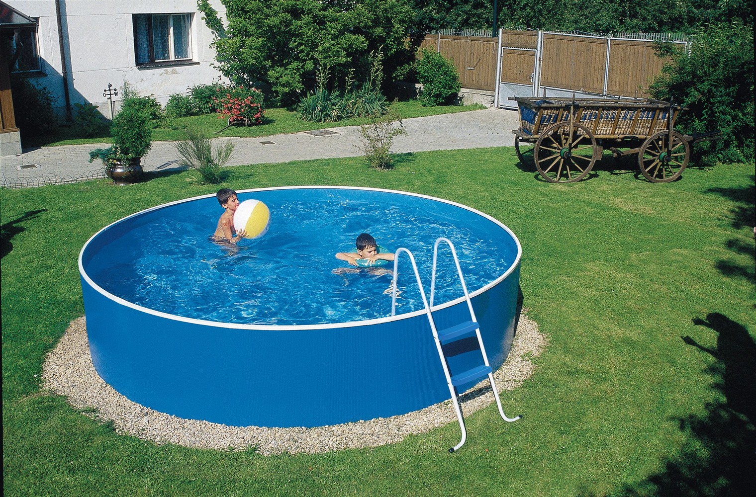 Морозоустойчивый бассейн Azuro Graphite круглый 4.6x1.2 м Premium 1520_1000