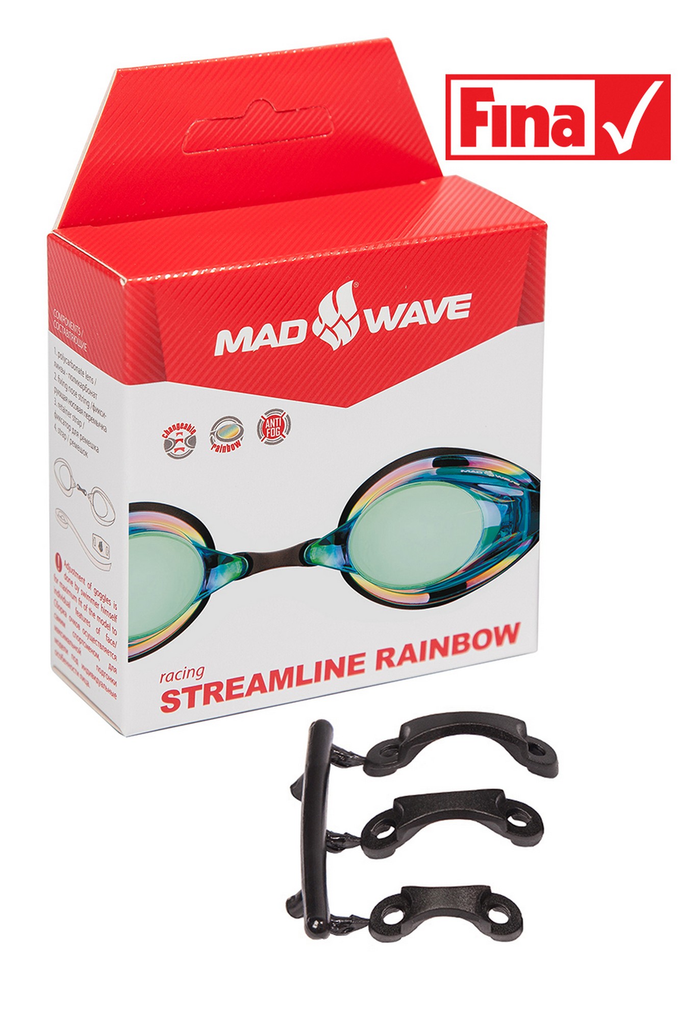Стартовые очки Mad Wave Streamline Rainbow M0457 03 0 04W 1333_2000
