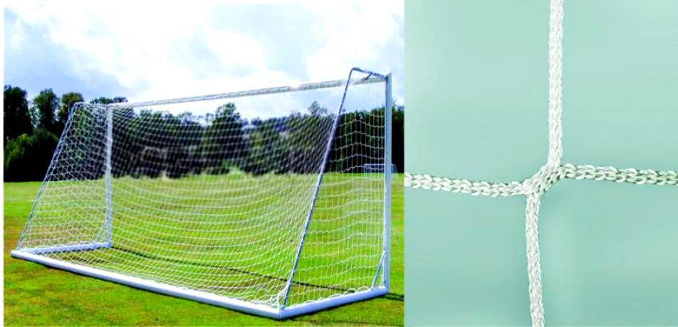 Сетка для футбольных ворот нить 3,5 мм, безузловая, 100х100 мм ПрофСетка 1135-03 пара 952_459