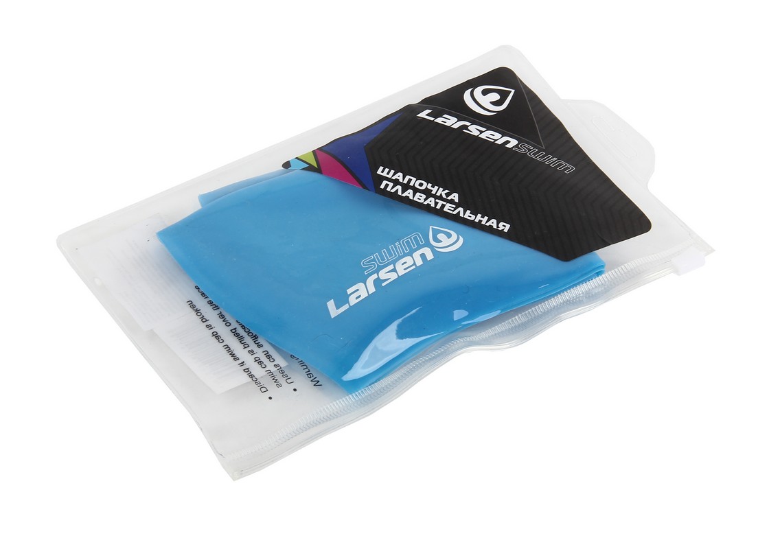 Шапочка плавательная для длинных волос Larsen LC-SC808 голубая 1120_800