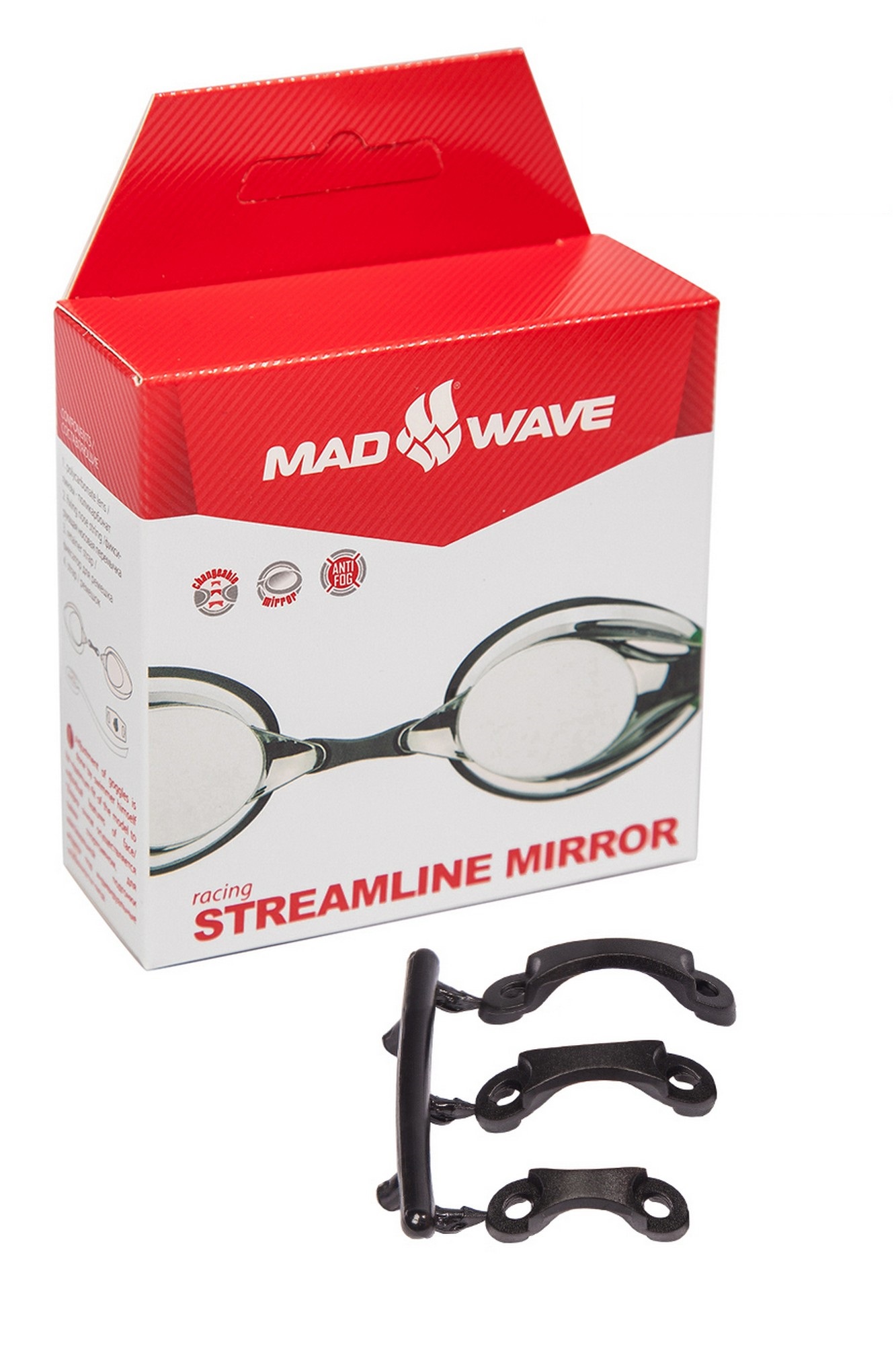 Стартовые очки Mad Wave Streamline Mirror M0457 02 0 10W зеленый 1333_2000