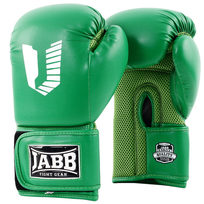 Боксерские перчатки Jabb JE-4056/Eu Air 56 зеленый 12oz 700_700
