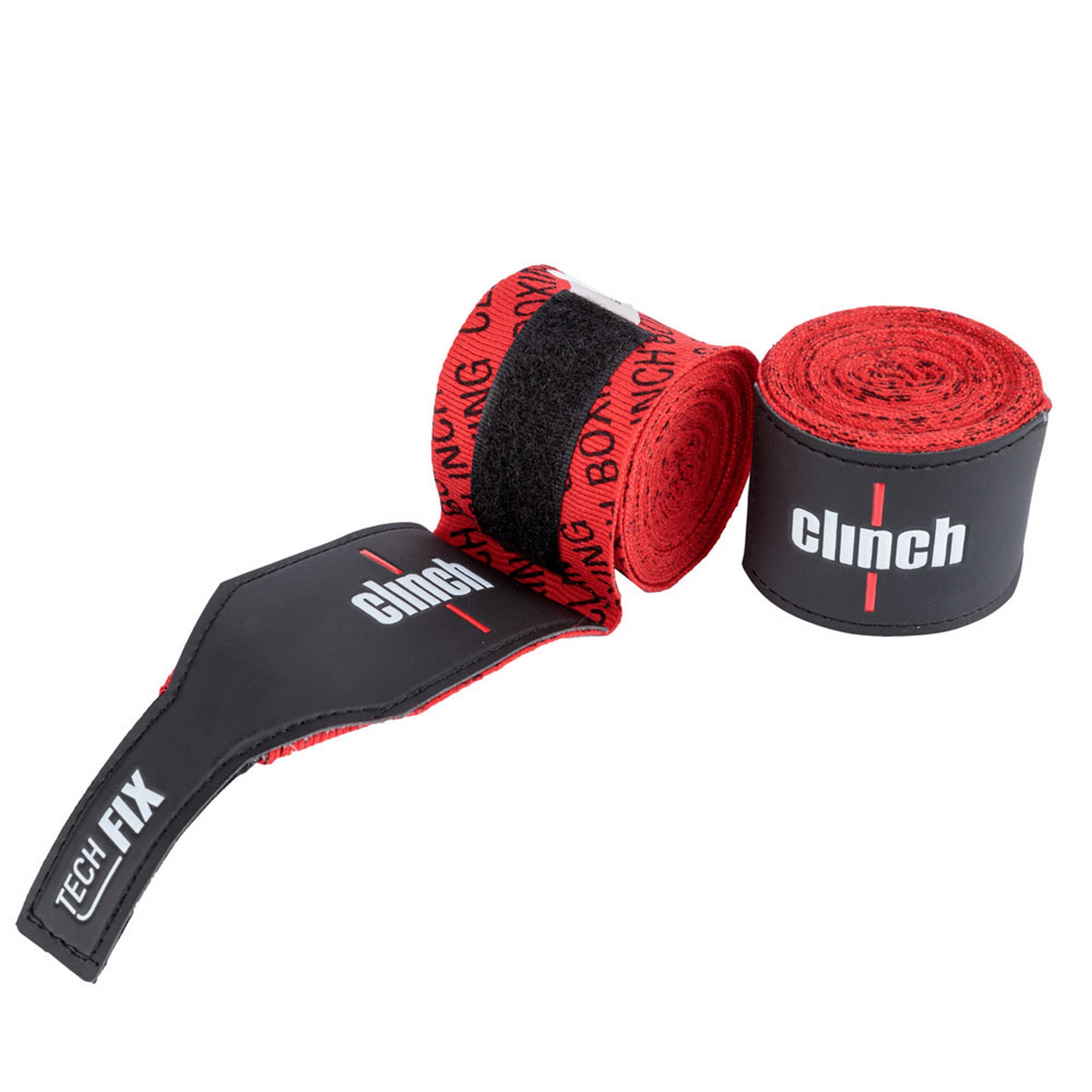 Бинты эластичные Clinch Boxing Crepe Bandage Tech Fix C140 красный 2000_2000