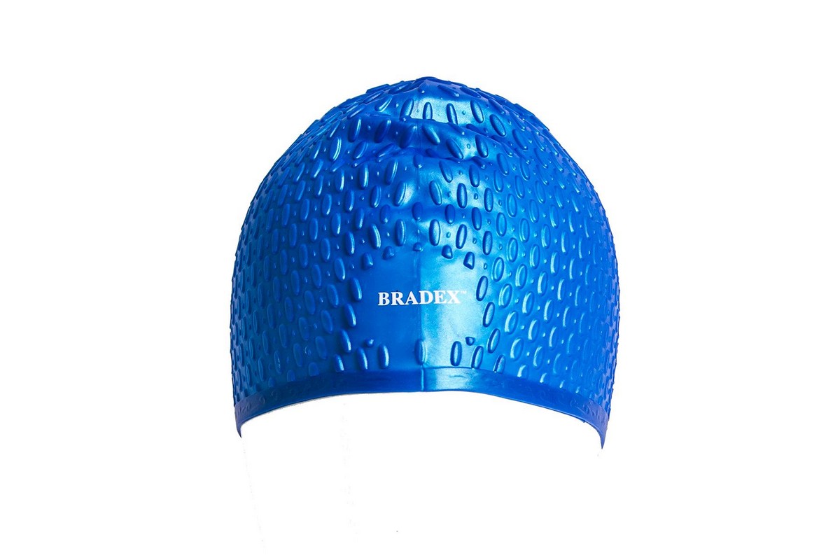 Шапочка для плавания Bradex бабл SF 0340 синий 1200_800