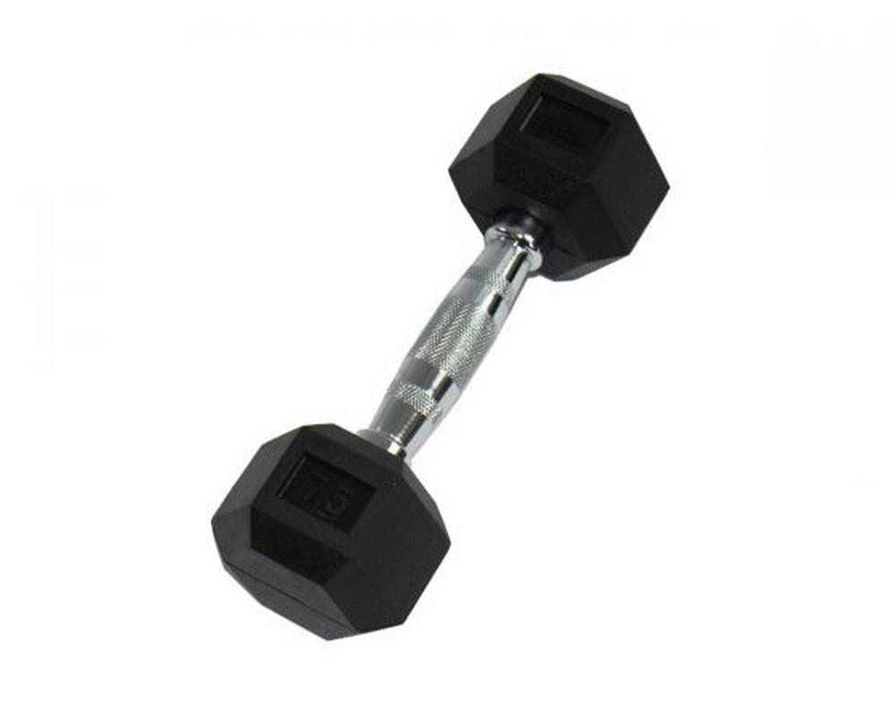 Гантель 45кг Perform Better Rubber Encased Hex Dumbbells 4137-45\BK-45-00 1000_800