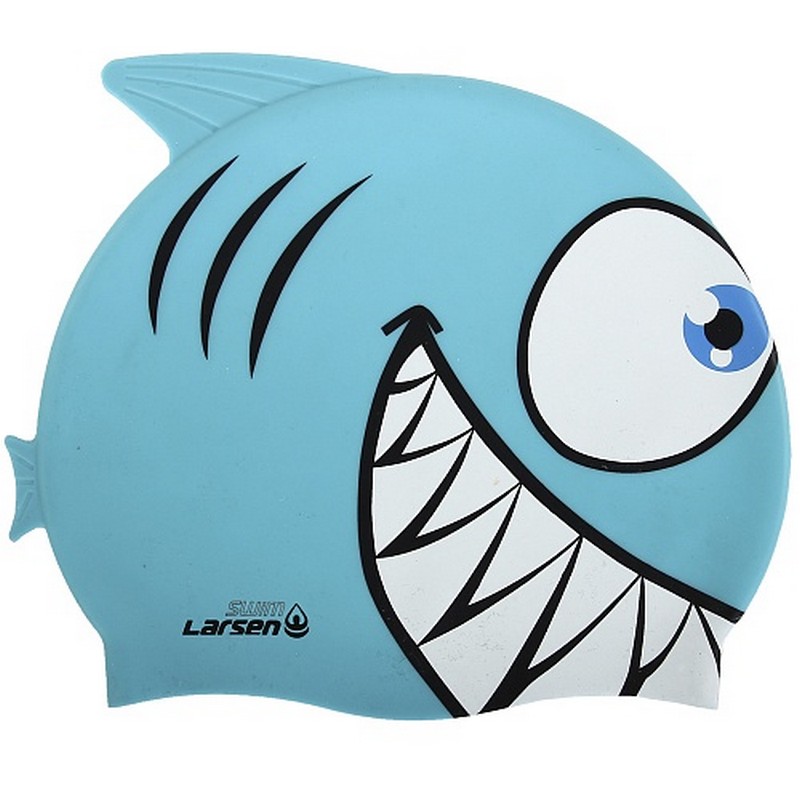 Шапочка для плавания, детская Larsen LSC10 синяя 800_800