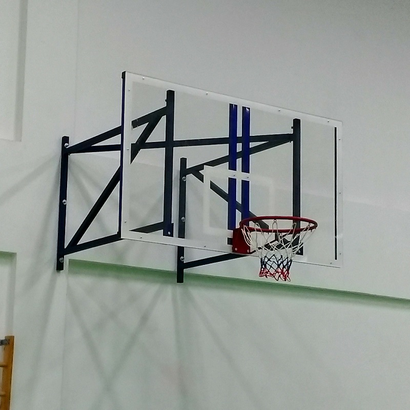 Щит баскетбольный поликарбонат 10мм, игровой с основанием 180x105см Ellada М195 800_800