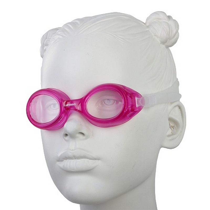 Очки плавательные детские Larsen DS7 розовый 800_800