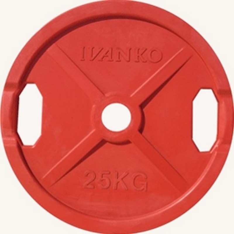 Диск обрезиненный 25кг Johns DR71022 - 25С цветной 800_800