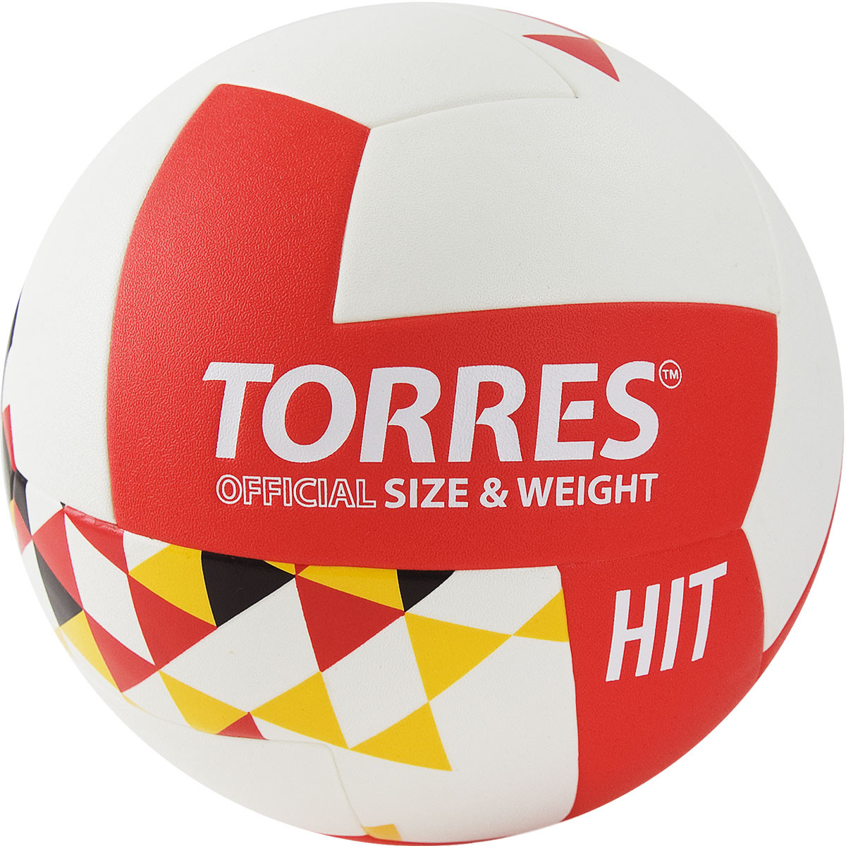 Мяч волейбольный Torres Hit V32055 р.5 бело-красно-мультколор 1200_1200