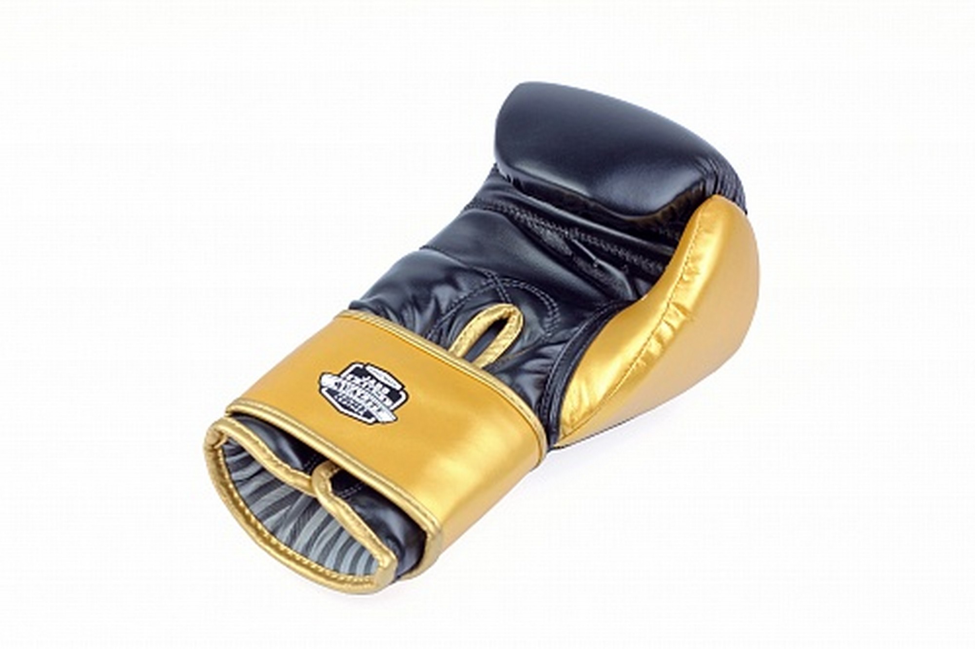 Перчатки боксерские (иск.кожа) 10ун Jabb JE-4081/US Ring черный\золото 2000_1332