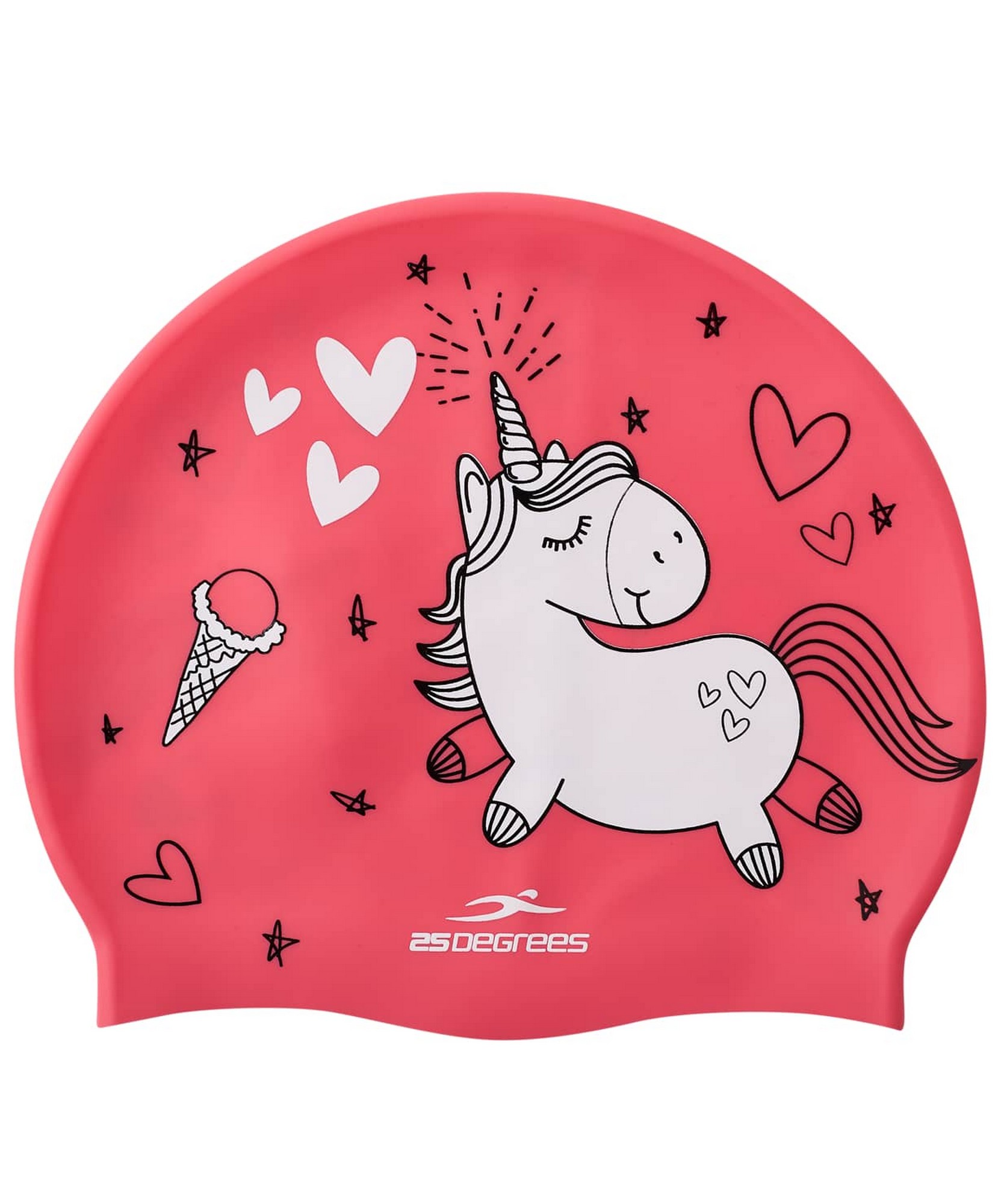 Шапочка для плавания 25DEGREES Pony Pink, силикон, детский 1663_2000