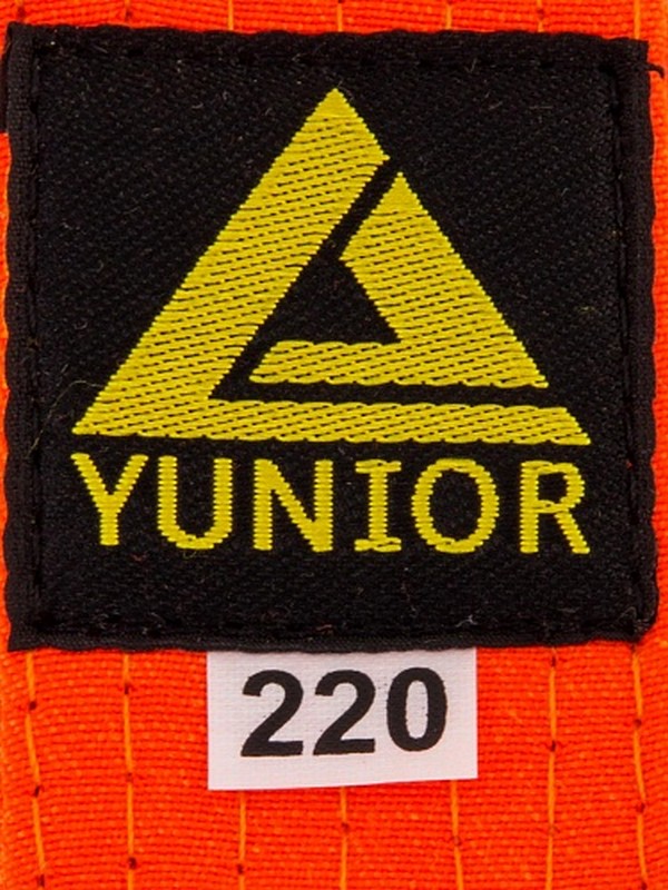 Пояс для кимоно Yunior оранжевый 600_800