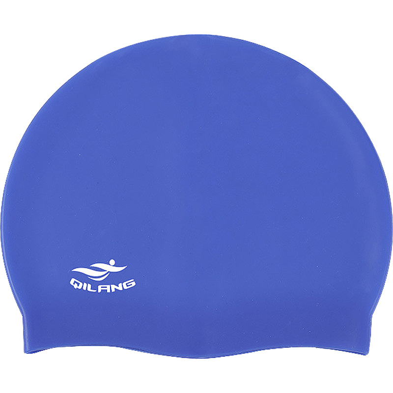 Шапочка для плавания силиконовая взрослая (синяя) Sportex E41567 800_800