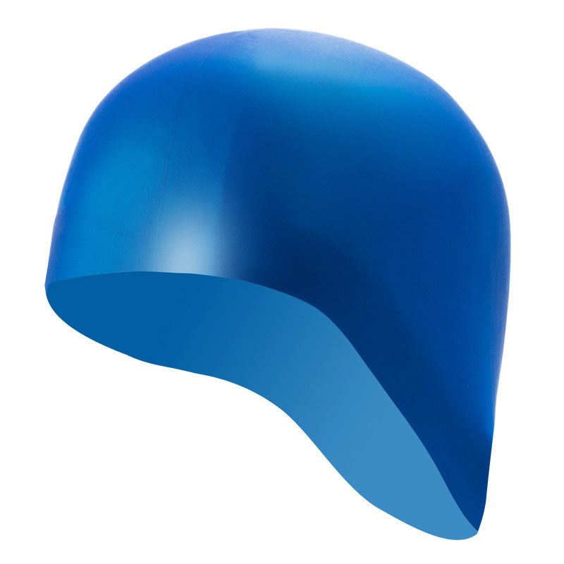 Шапочка для плавания Sportex силиконовая одноцветная анатомическая B31521-S (Синий) 800_800