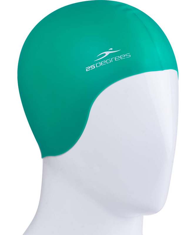 Шапочка для плавания 25DEGREES Diva Green, силикон, подростковый, для длинных волос 667_800