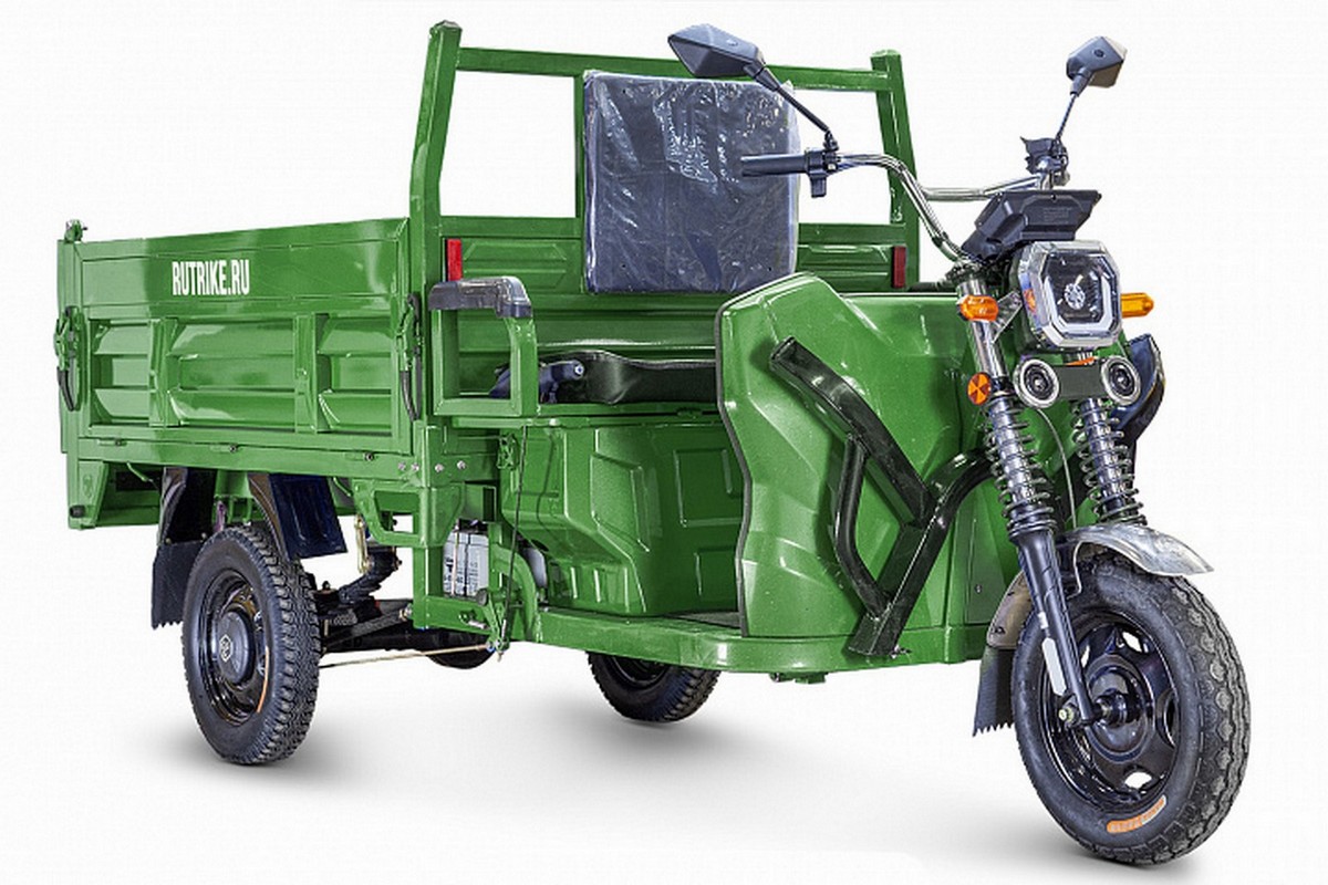 Грузовой электрический трицикл RuTrike D5 1700 гидравлика (60V1200W) 024732-2798 темно-зеленый 1200_800