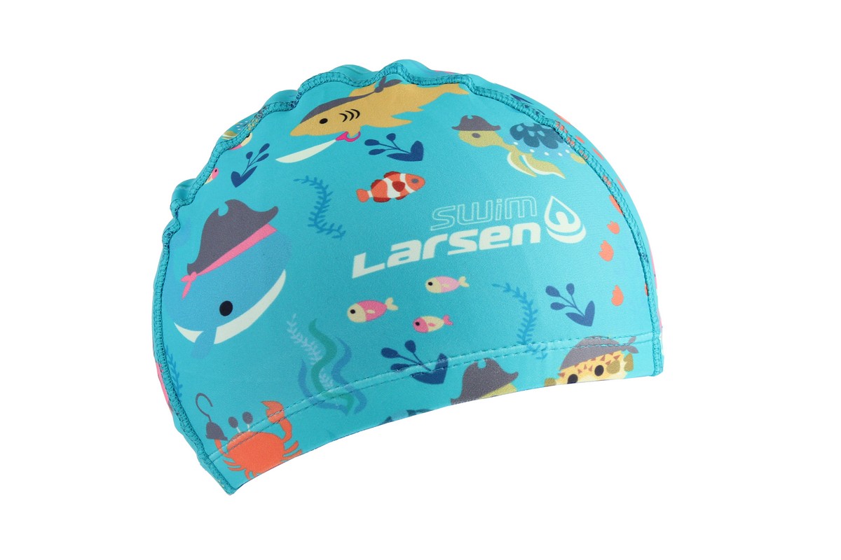 Шапочка для плавания детская Larsen LC104 лайкра 1200_800