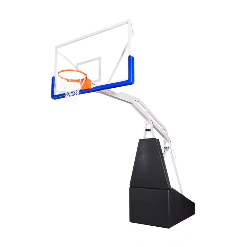 Баскетбольная стойка мобильная складная на пружинах вынос 2,25 м c противовесом Zavodsporta 800_800