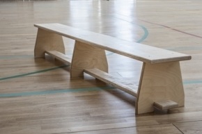 Скамейка гимнастическая с деревянными ножками Glav 04.302.1-2500 Длина 250см 290_193