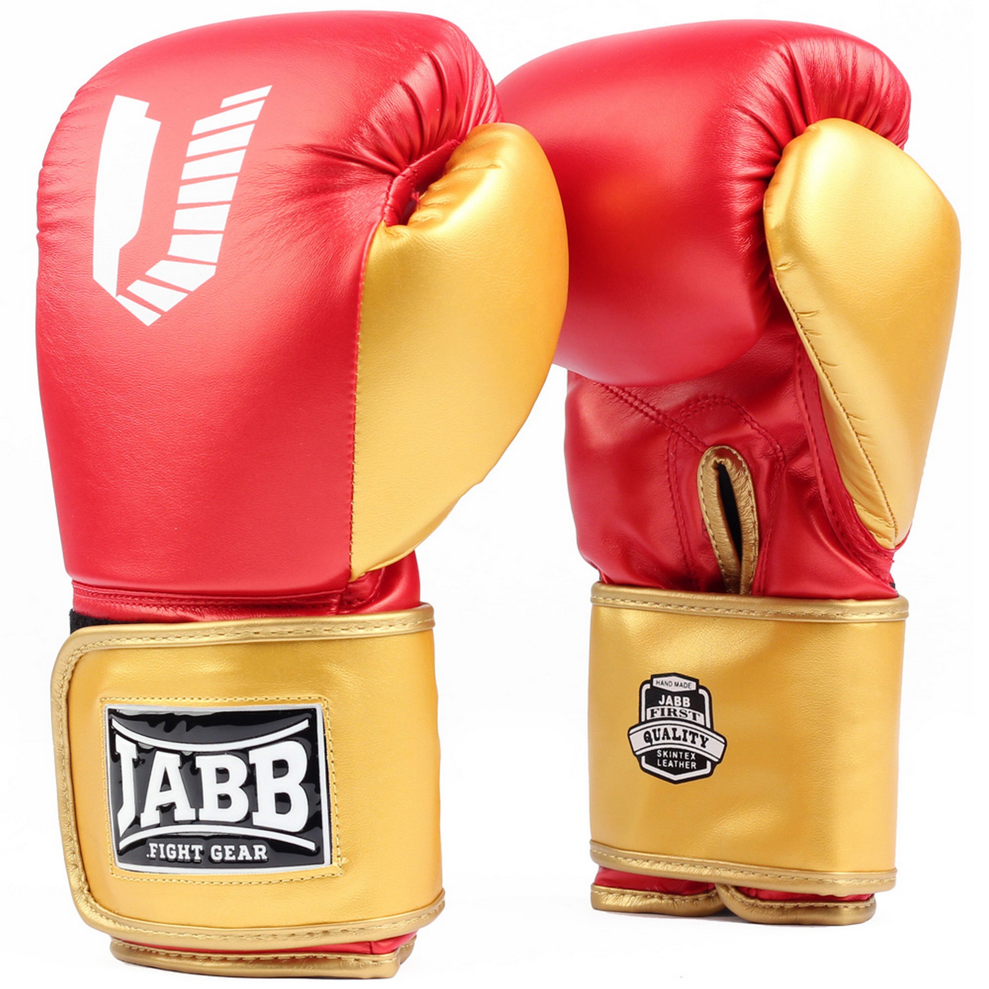 Перчатки боксерские (иск.кожа) 12ун Jabb JE-4081/US Ring красный\золото 2000_2000