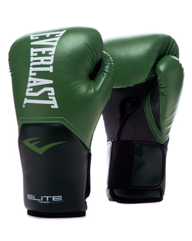 Боксерские перчатки тренировочные Everlast Elite ProStyle 8oz зел. P00002339 640_800