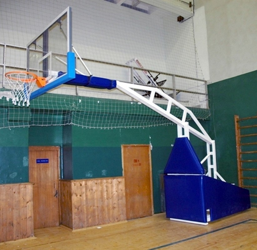 Стойка баскетбольная профессиональная мобильная складная с гидромеханизмом Atlet вынос 325 см, с противовесами IMP-A20L 823_800