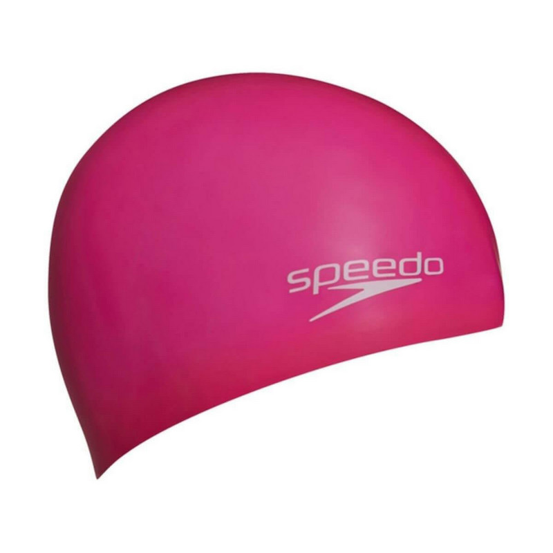 Шапочка для плавания детская Speedo Plain Moulded Silicone Cap Jr 8-70990F290, фуксия, силикон 800_800