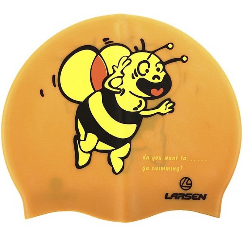Шапочка плавательная Larsen CP50 Пчелка 800_800