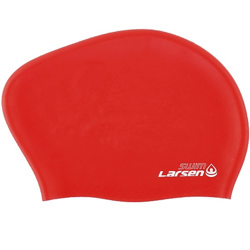 Шапочка плавательная для длинных волос Larsen LC-SC807 красный 800_800