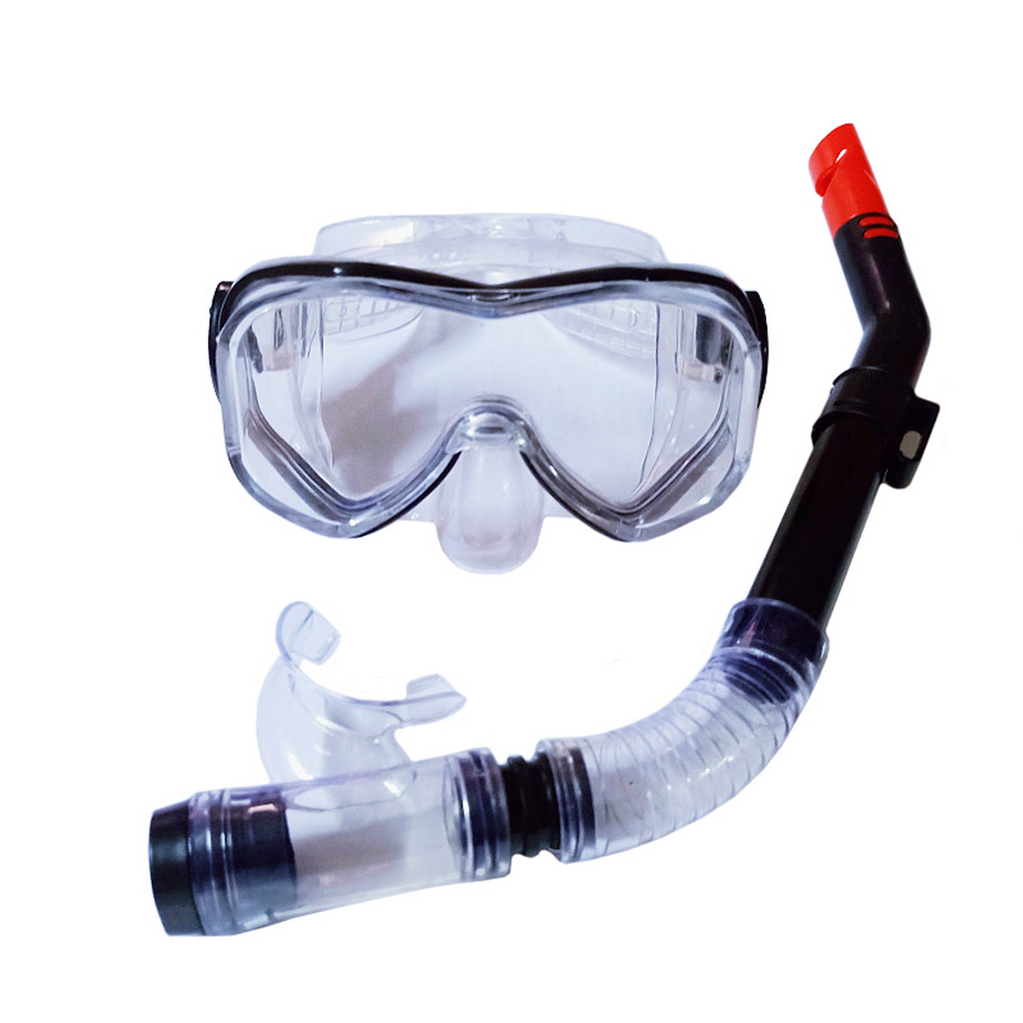 Набор для плавания Sportex взрослый, маска+трубка (ПВХ) E39248-4 черный 2000_2000