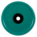 Диск олимпийский d51мм евро-классик MB Barbell MB-PltCE-50 50 кг зеленый 120_120