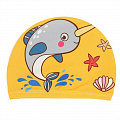 Шапочка для плавания детская Sportex текстиль E38889-5 Дельфин 120_120