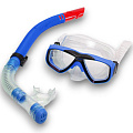Набор для плавания детский Sportex маска+трубка (ПВХ) E41219 синий 120_120