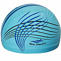 Шапочка для плавания Sportex с принтом ПУ E36890-0 голубой 120_120